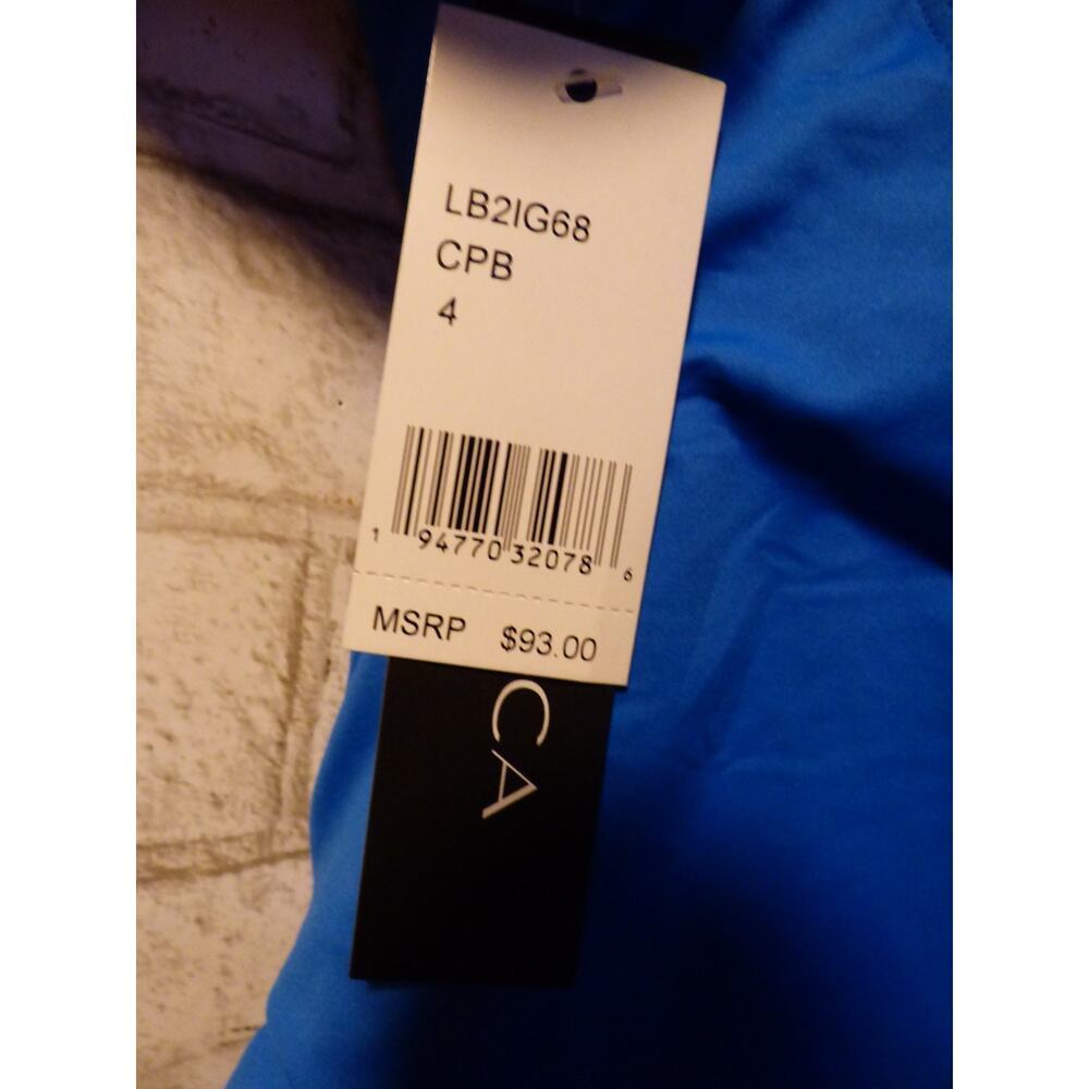 La Blanca Blue Twist Front Top & Folover Bikini Swim Set Size 4 NEW - Picture 5 of 8